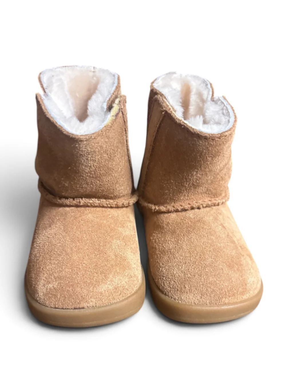 UGG Baby Boots Size 2 Tan Suede Fur Lined